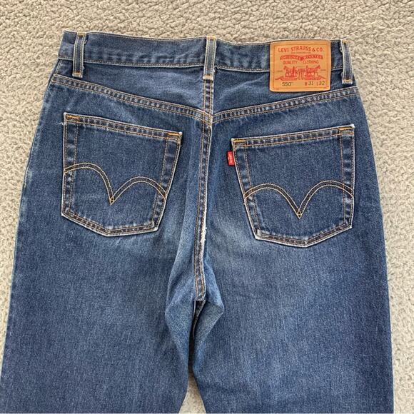 Levi's 550 Jeans Blue Denim Relaxed Fit Men's Jeans Y2K  -  Tag Size: 31 x 32 - Picture 4 of 15